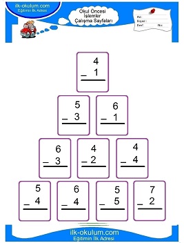 Çocuklar İçin toplam işlemi yaprak testleri 